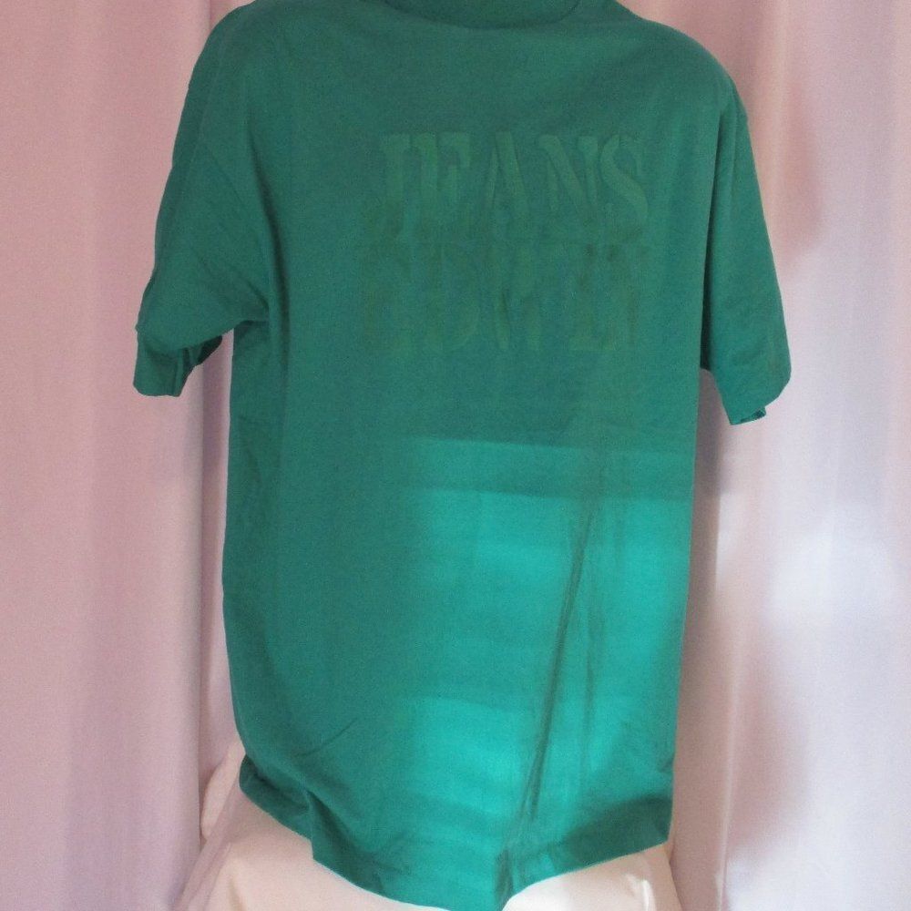 Vintage Anvil JEANS EDWIN T Shirt 2XL Made In USA Single Stitch Green